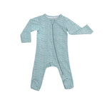Norani Baby Organic Footie Green Stripes Newborn Onesie Norani Baby Everetts Place: Online Boutique