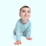 Norani Baby Organic Footie Green Stripes Newborn Onesie Norani Baby Everetts Place: Online Boutique