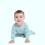 Norani Baby Organic Footie Green Stripes Newborn Onesie Norani Baby Everetts Place: Online Boutique