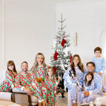 Norani Baby organic kids pajamas with winter snowmen print for holiday nights.