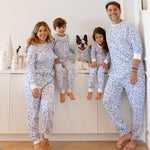 Norani Baby organic kids pajamas, winter snowman holiday print.