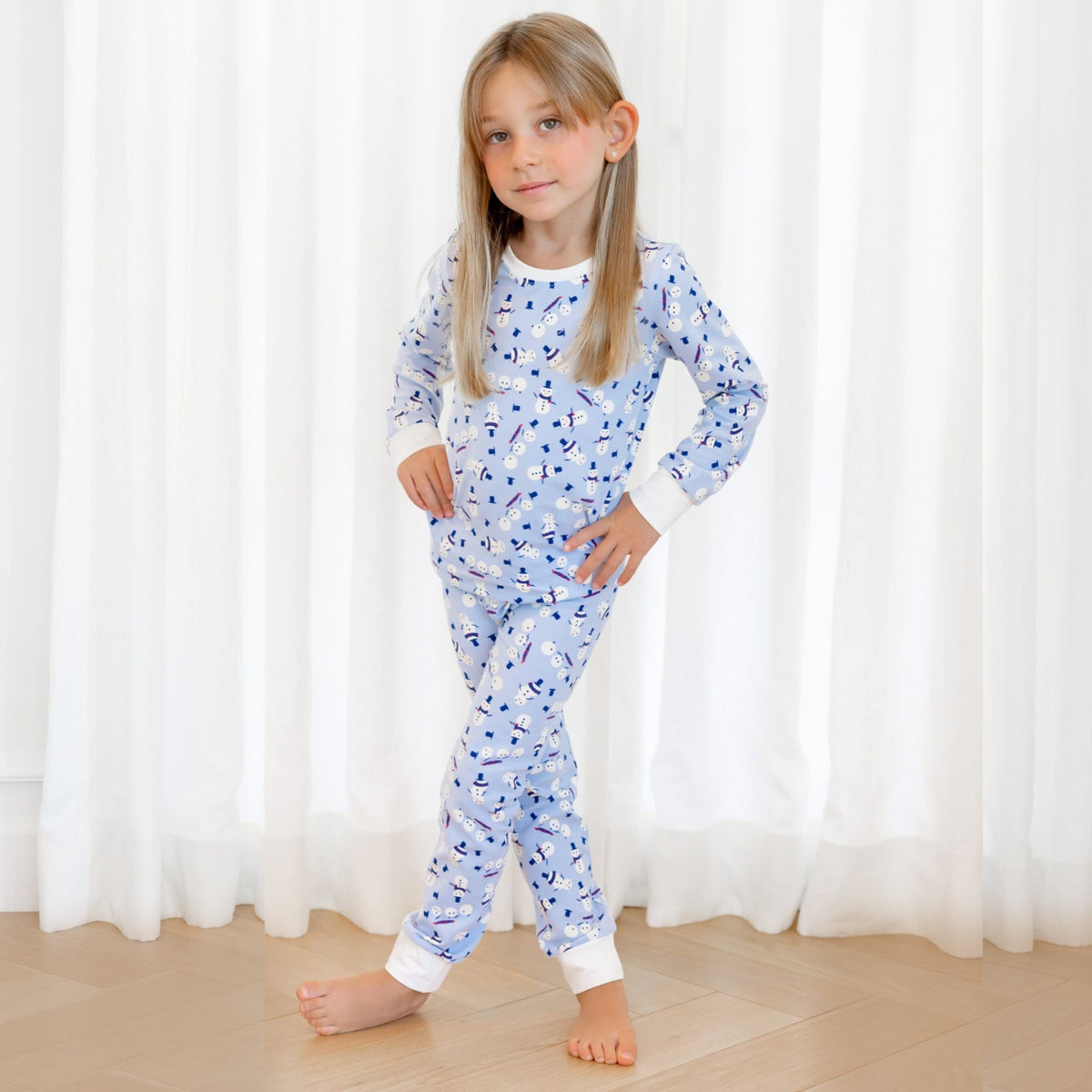 Organic Kids Pajamas - Winter Snowmen - Sleeve, Child, Nightwear, Baby & Toddler Clothing, Pajamas | Everetts Place