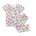Norani Baby organic short sleeve kids pajamas, soft cotton comfort sleepwear.