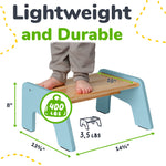 Ocodile natural wooden 1-step stool for kids.