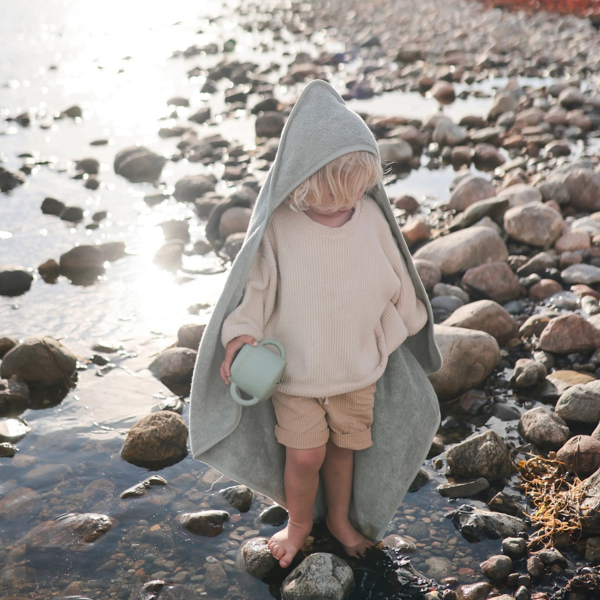Organic Cotton Baby Hooded Towel Soft and Absorbent for Cozy Cuddles Mushie