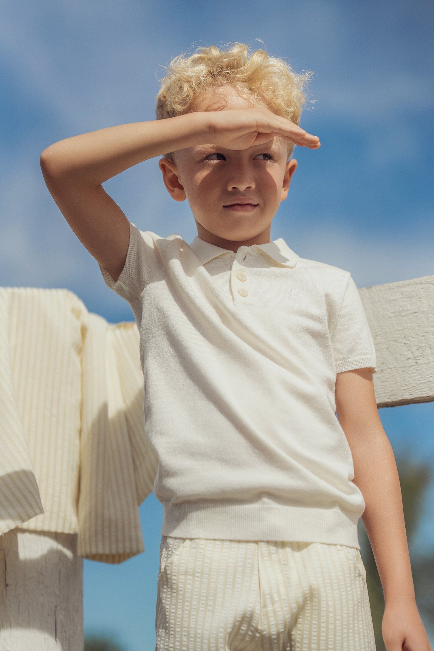 KIPP Collection Knit Polo Sweater With Button And Ribbed Collar For Casual Wear by KIPP™ Collection at Everetts Place