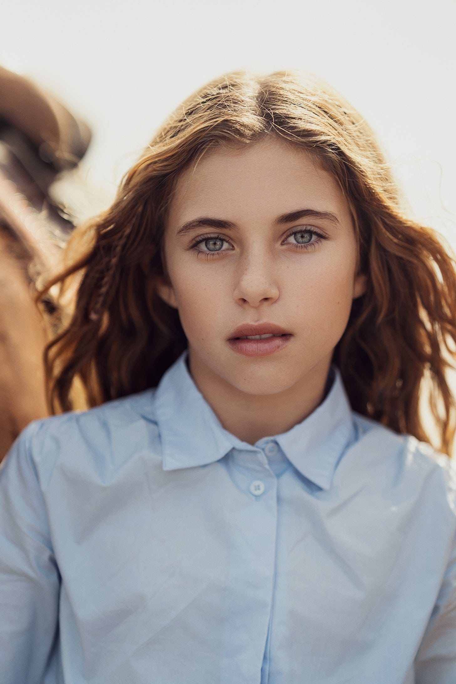 KIPP Collection Collared Shirt With Invisible Buttons And Lace Detail For Women