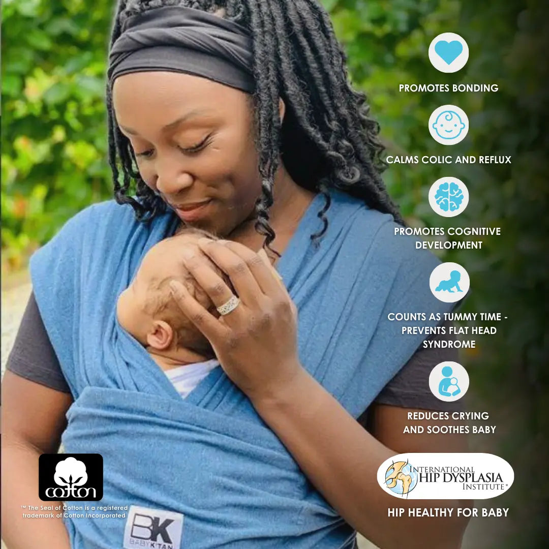 Baby K'tan Baby K'tan Original Baby Carrier Denim Wrap Style Hands-Free Cotton Carrier - Baby & Toddler > Baby Transport > Baby Carriers Slings