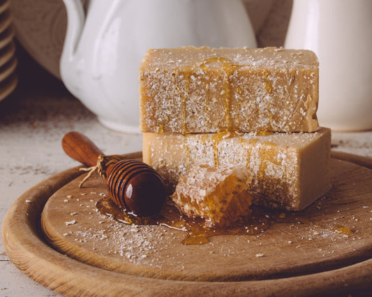 Oatmeal Milk Honey Organic Handmade Soap for Skin Care Sweet Harvest Farms Everetts Place: Online Boutique
