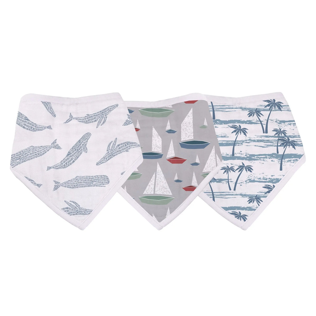 Ocean Tides Bamboo Bandana Bibs 3PK - Everetts Place