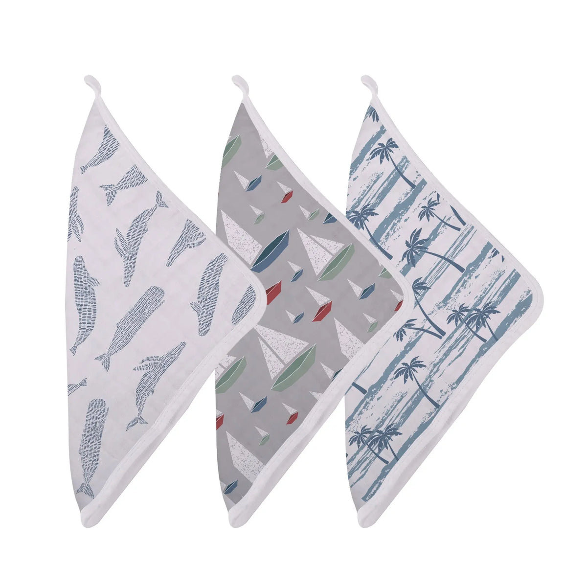 Ocean Tides Bamboo Washcloth Set of 3 Newcastle Classics 