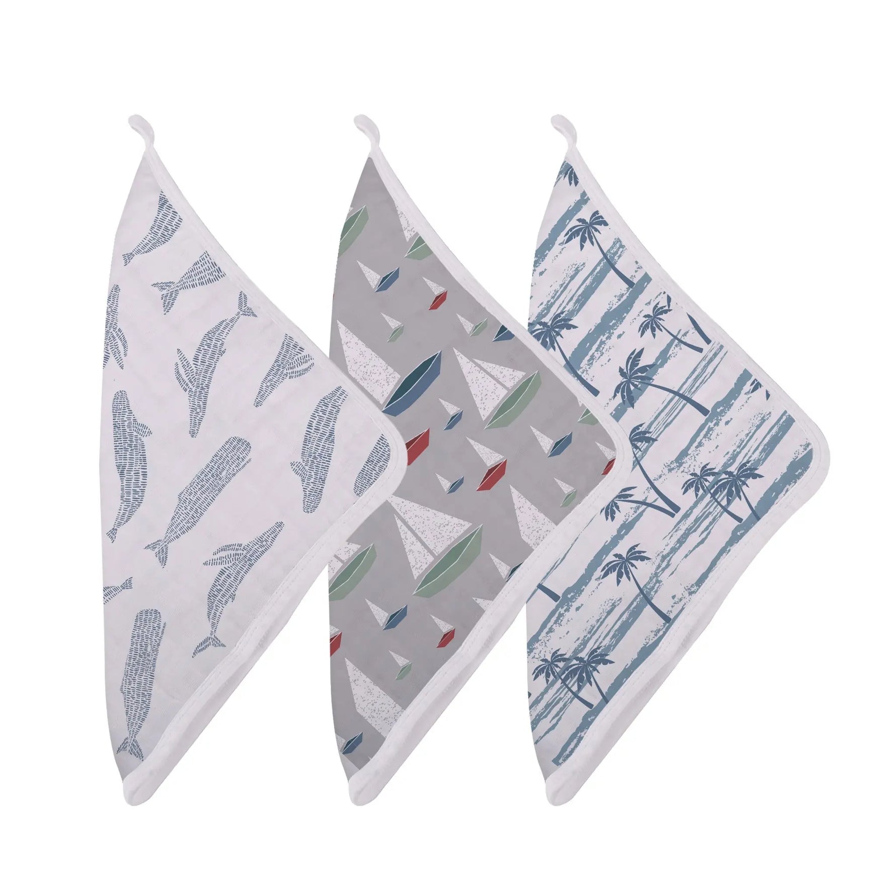 Ocean Tides Bamboo Washcloth Set of 3 Newcastle Classics 