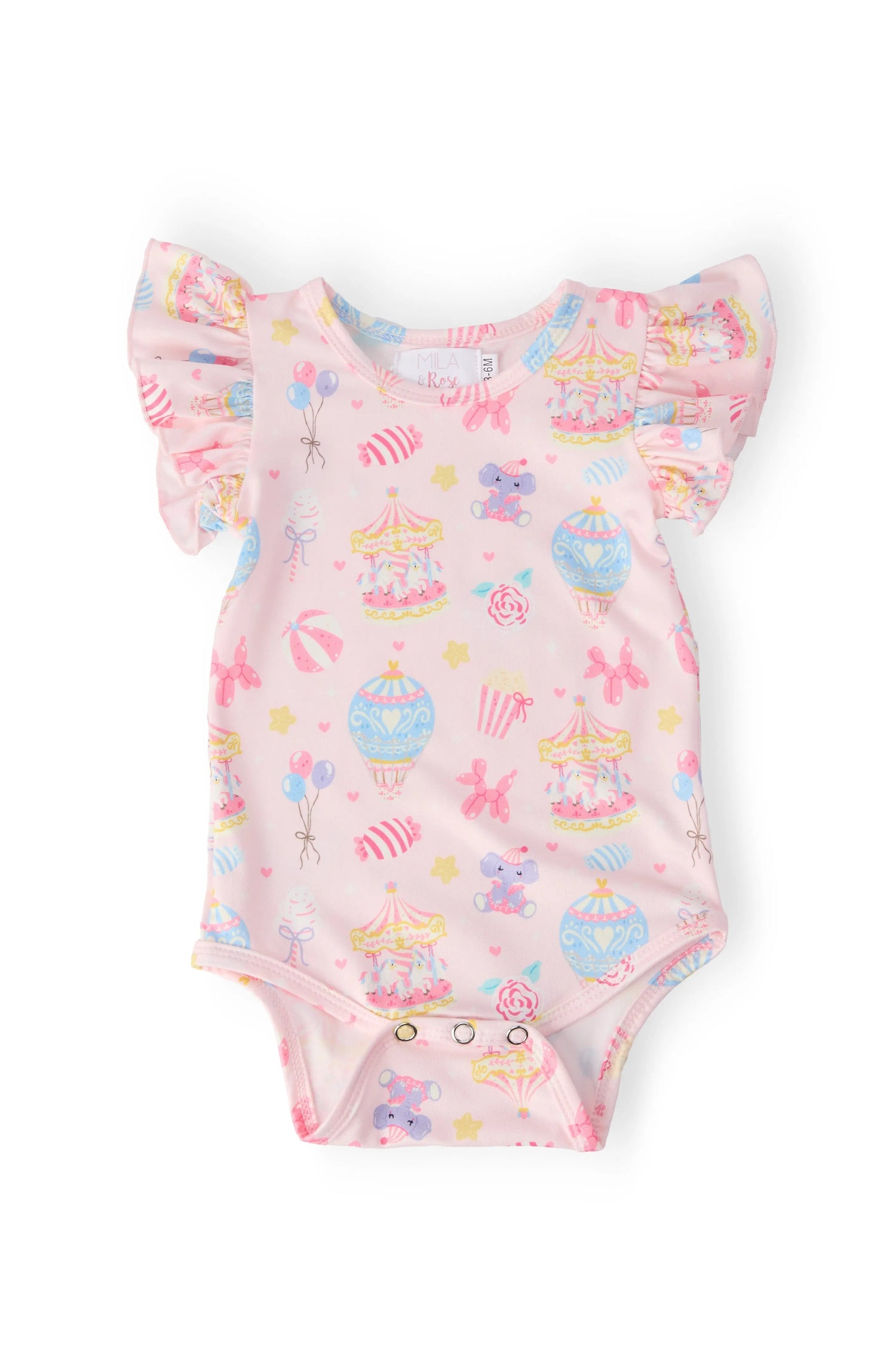 Mila & Rose ® Off to the Circus S/S Flutter Bodysuit - 