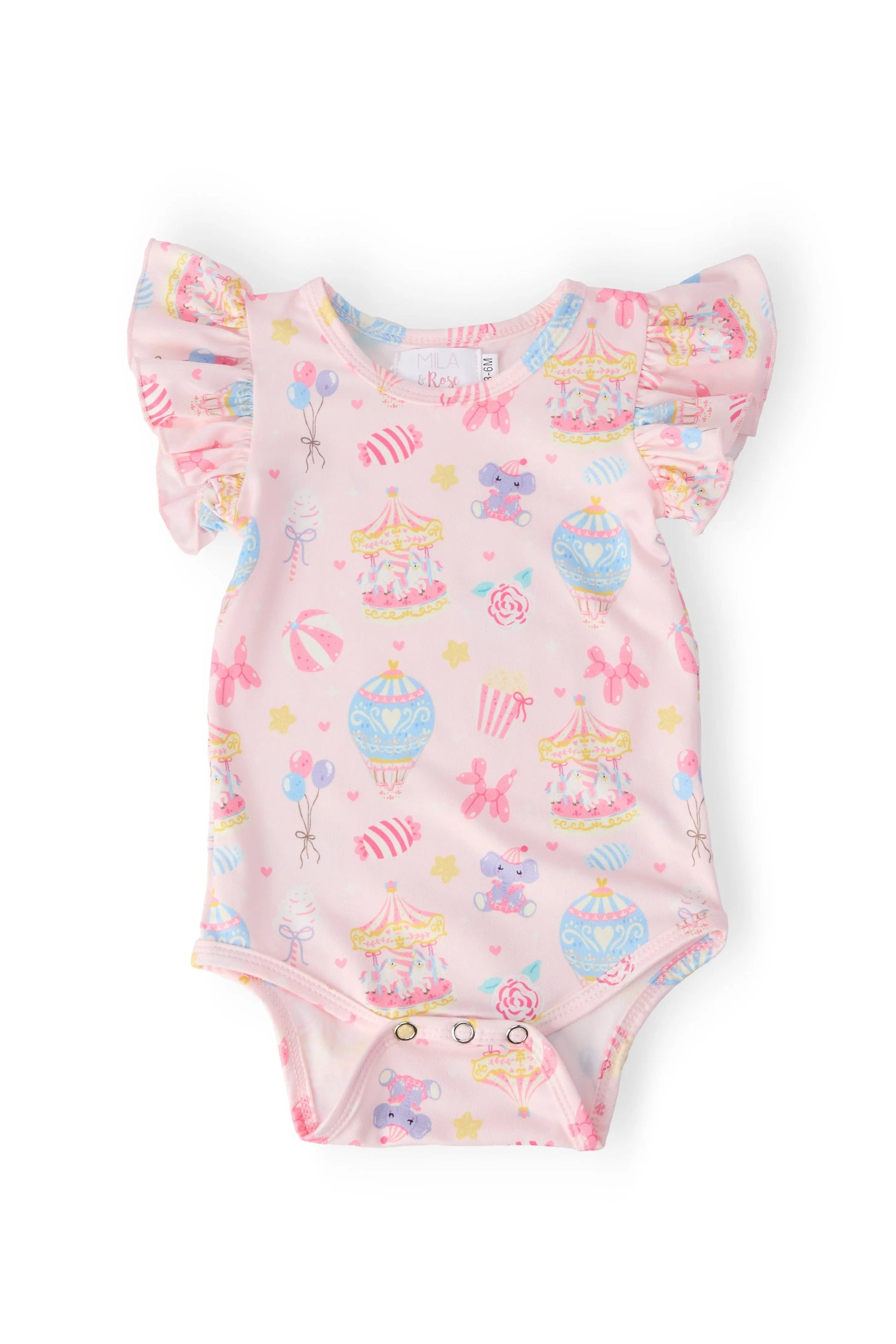 Mila & Rose ® Off to the Circus S/S Flutter Bodysuit - 