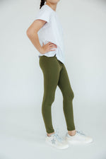 Mila & Rose soft organic olive green baby leggings