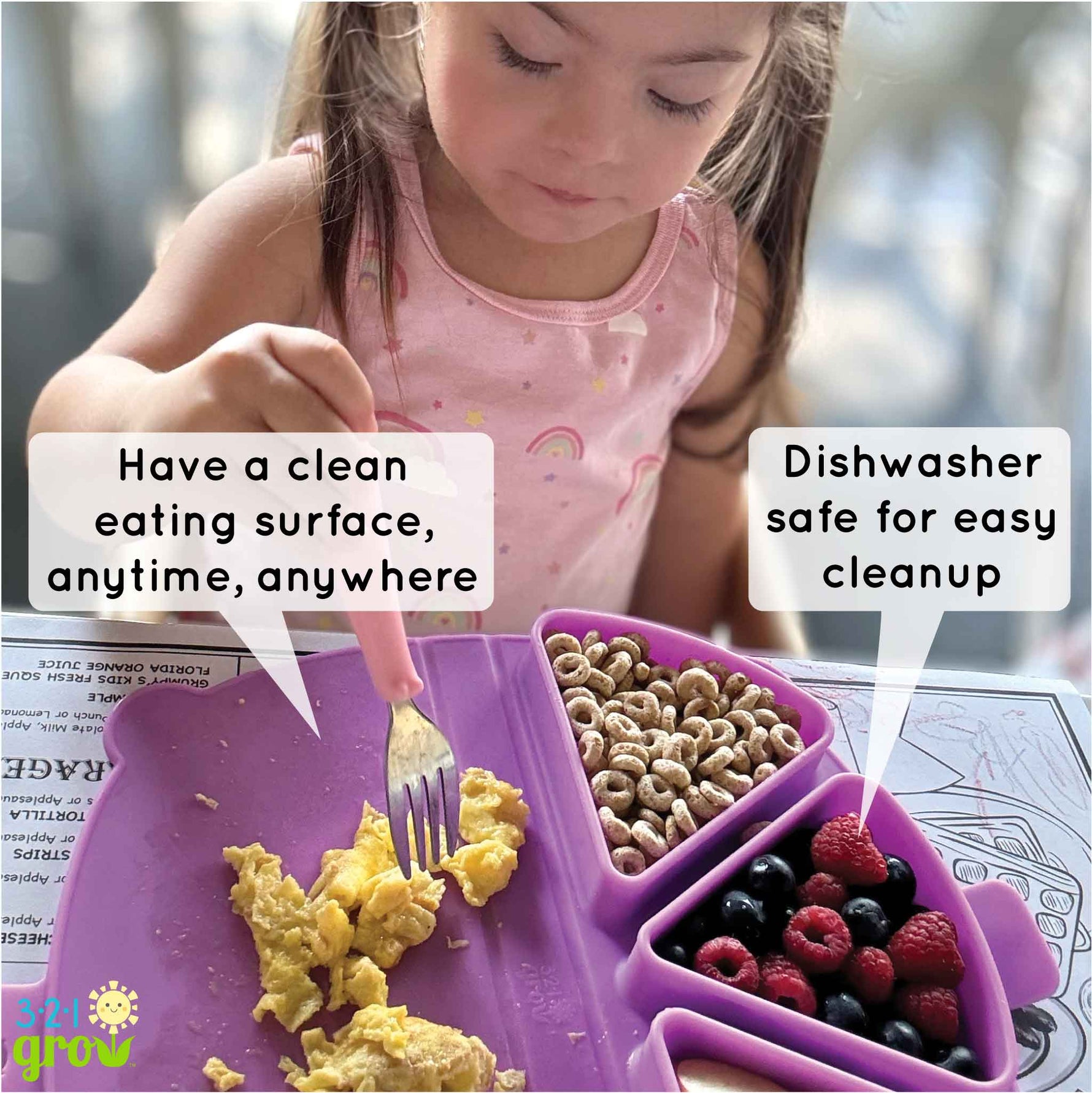 On The Go Snack Mat Foldable Portable Placemat For Kids 321 Grow Everetts Place: Online Boutique