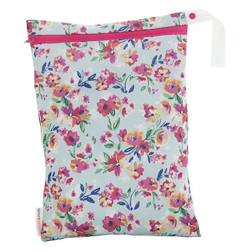 Smart Bottoms On - the - Go Wet Bag - Aqua Floral - 
