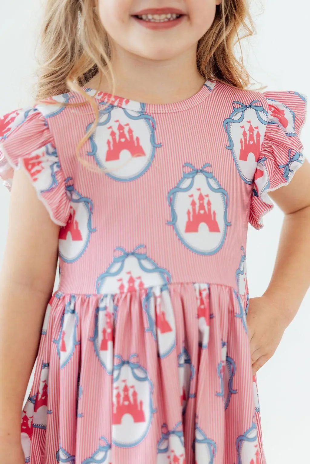 Mila & Rose ® Once Upon a Castle Flutter Sleeve Twirl Dress - 