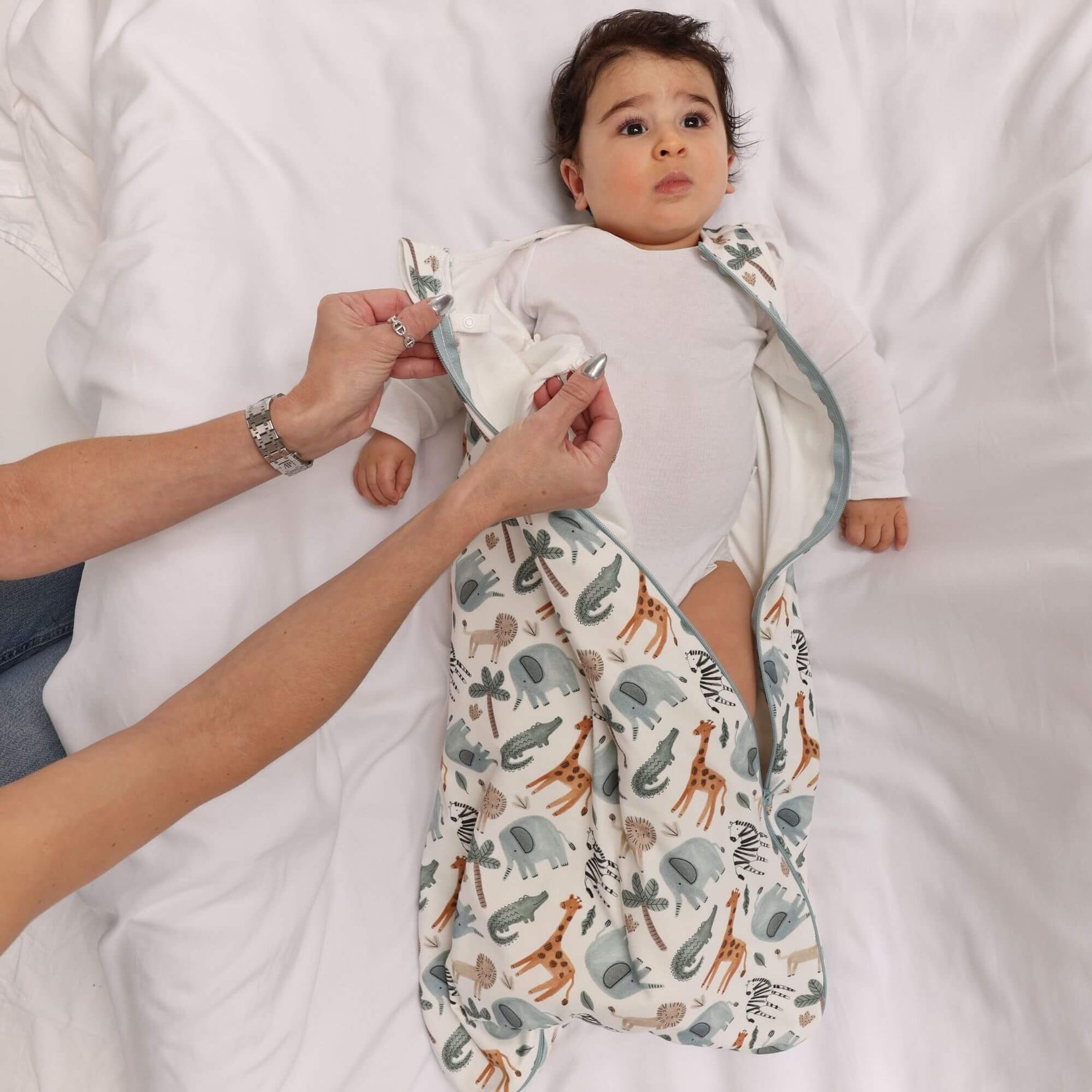 One And Done Sleep Sack Safari Animals Norani Baby Norani Baby Everetts Place: Online Boutique