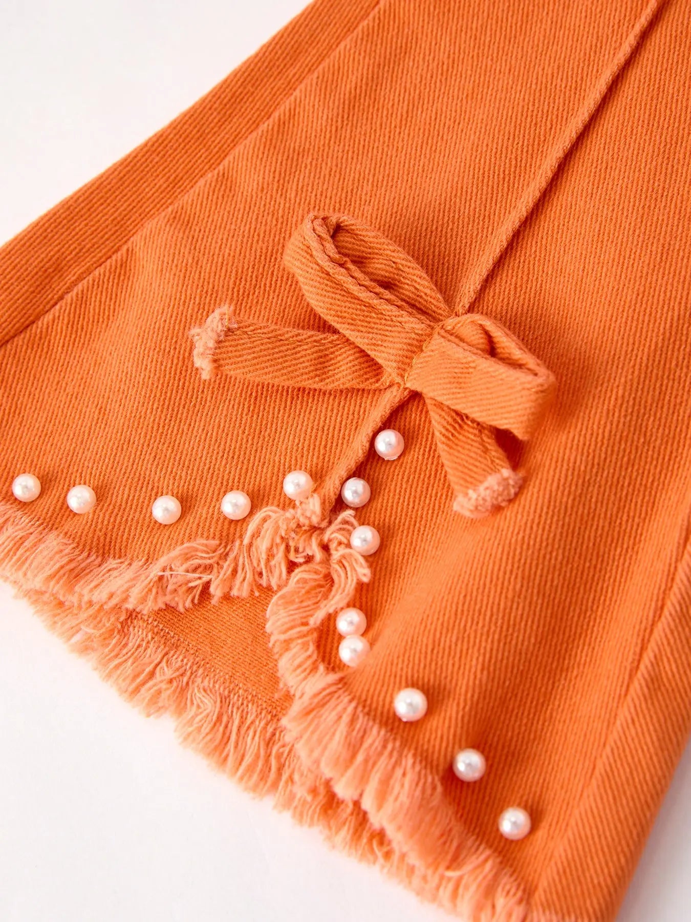Orange Flared Elastic Jeans for Bold Style and Comfort Rylee Faith Designs Everetts Place: Online Boutique