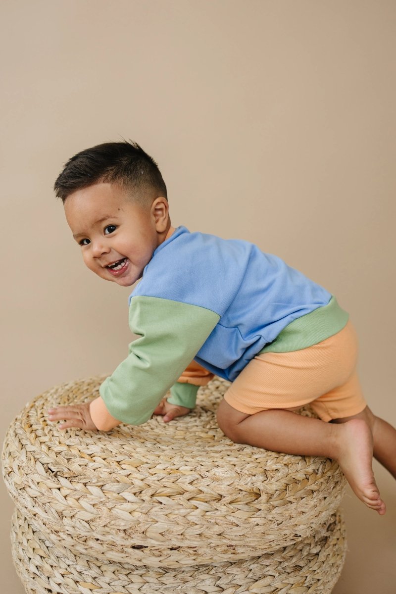 Little Joy Co. Orange Ribbed Bike Shorts - Everetts Place Boutique - 