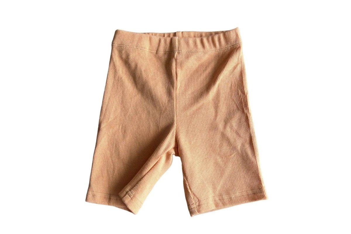 Little Joy Co. Orange Ribbed Bike Shorts - Everetts Place Boutique - 