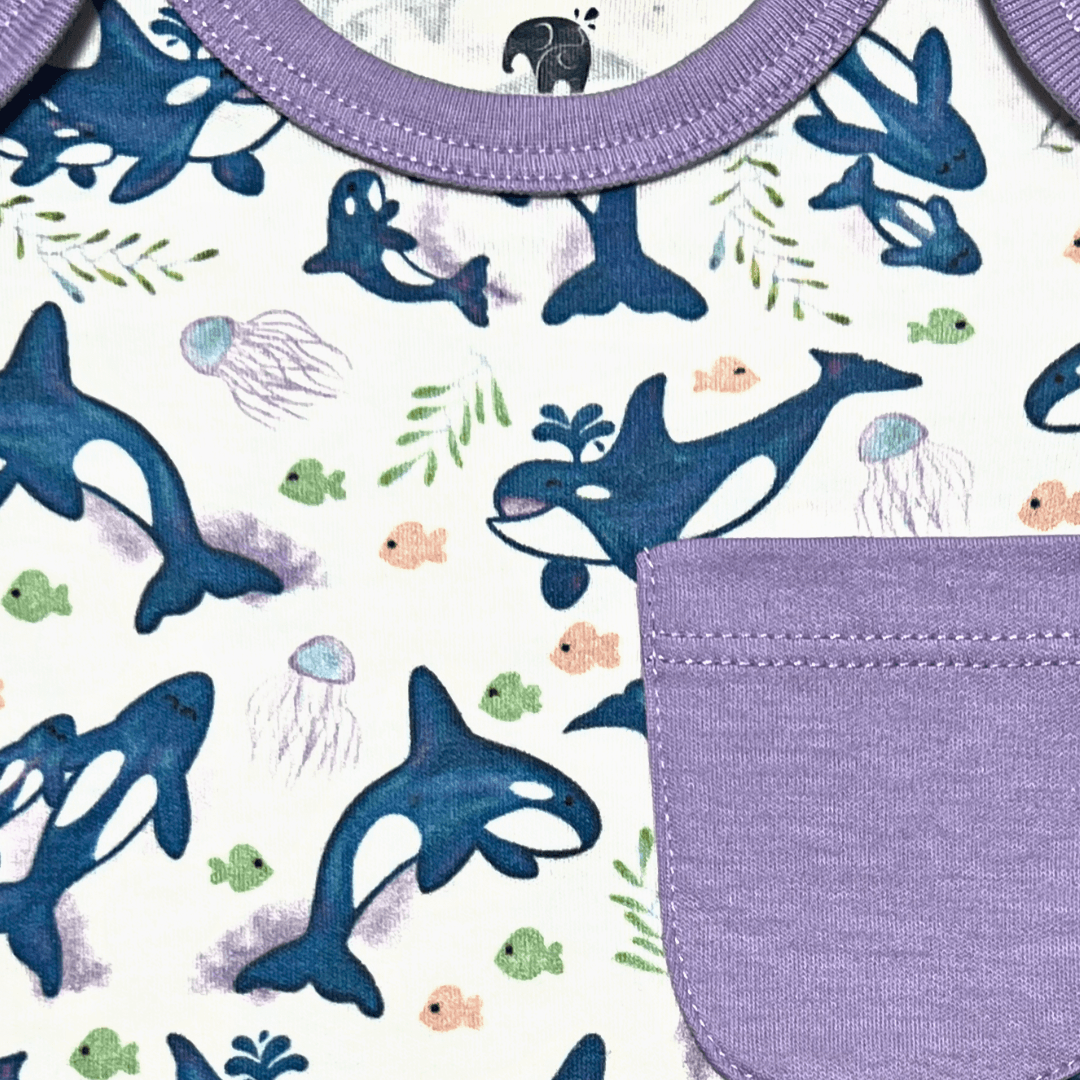 Orca Bodysuit and Shorts | Organic Pima Cotton by Kolorful