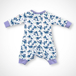 Orca Kimono Long Sleeve Romper | Organic Pima Cotton by Kolorful