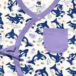 Orca Kimono Shorty Romper | Organic Pima Cotton by Kolorful