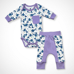 Orca Long Sleeve Bodysuit and Pant | Organic Pima Cotton by Kolorful