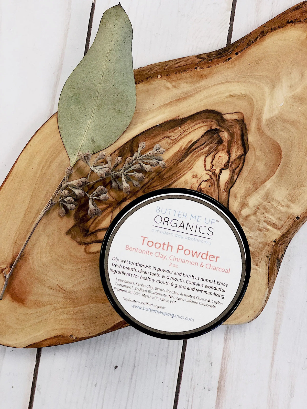 Organic Ayurvedic Tooth Powder Remineralizing Butter Me Up Organics Butter Me Up Organics 