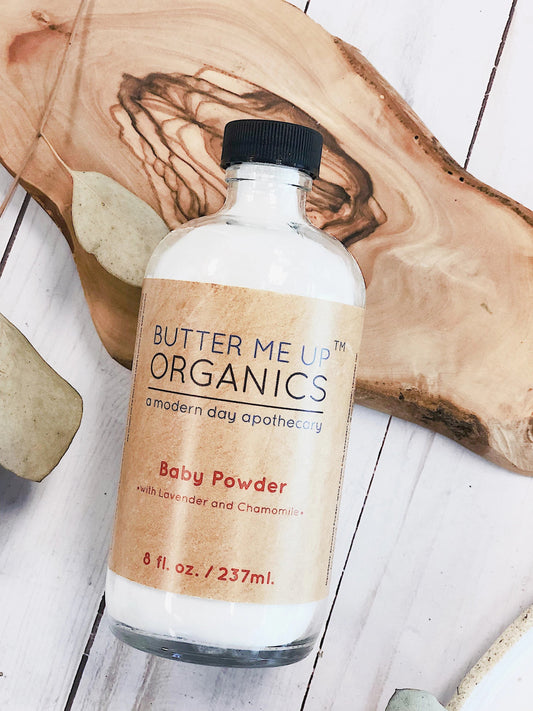Organic Baby Powder Talc Free Natural Soothing Blend for Cloth Diapers Butter Me Up Organics Everetts Place: Online Boutique