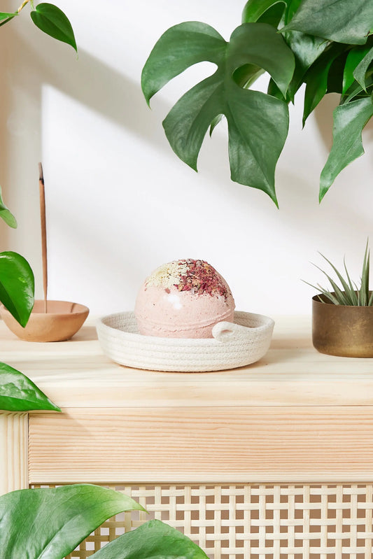 Organic Bath Bomb with Crystal Inside for Natural Spa Experience Butter Me Up Organics