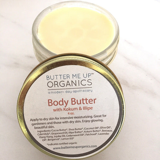 Organic Body Butter with Deep Hydration for Gardeners and Outdoor Workers Butter Me Up Organics Everetts Place: Online Boutique