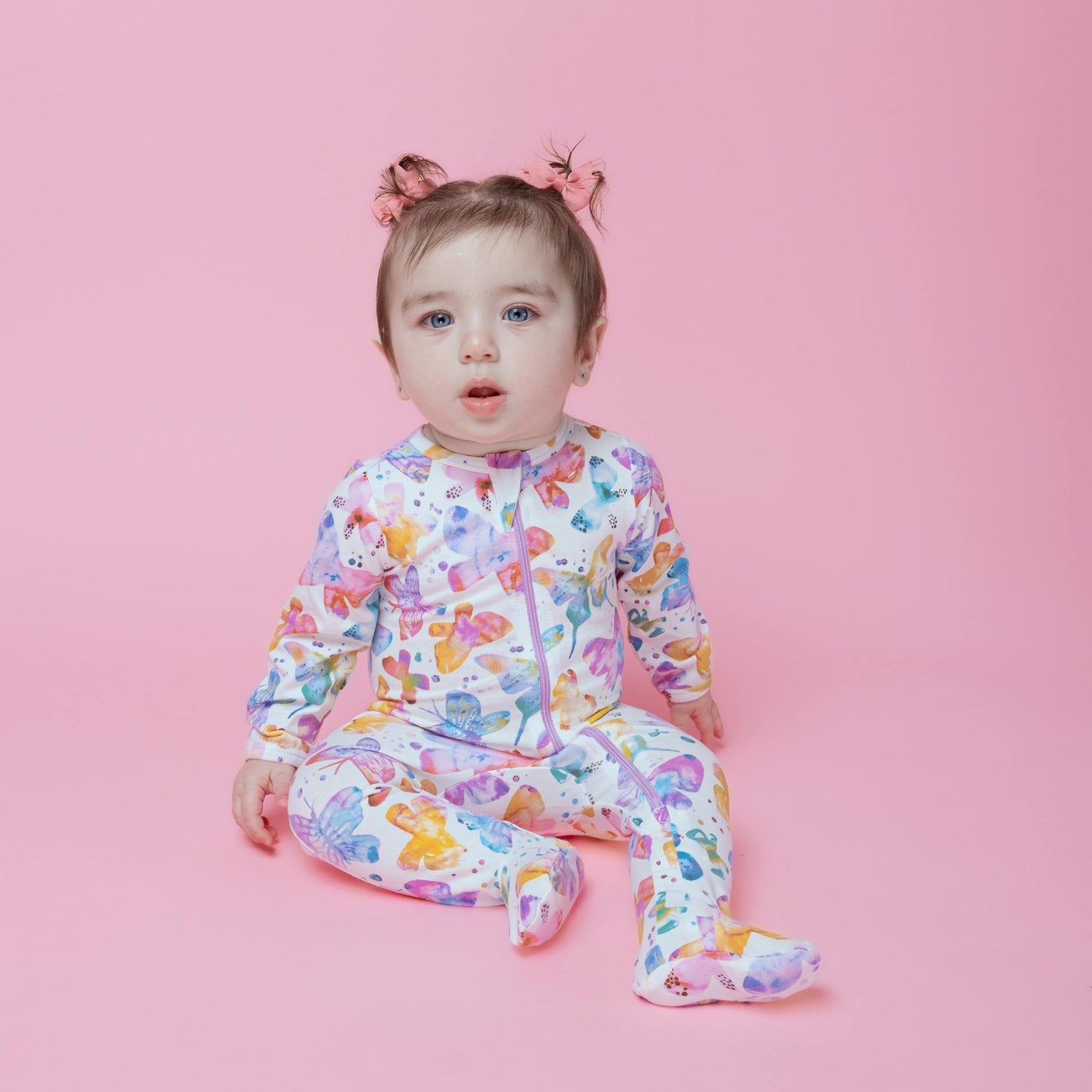 Organic Butterflies Footie Onesie for Newborns Soft Cotton Norani Baby Everetts Place: Online Boutique