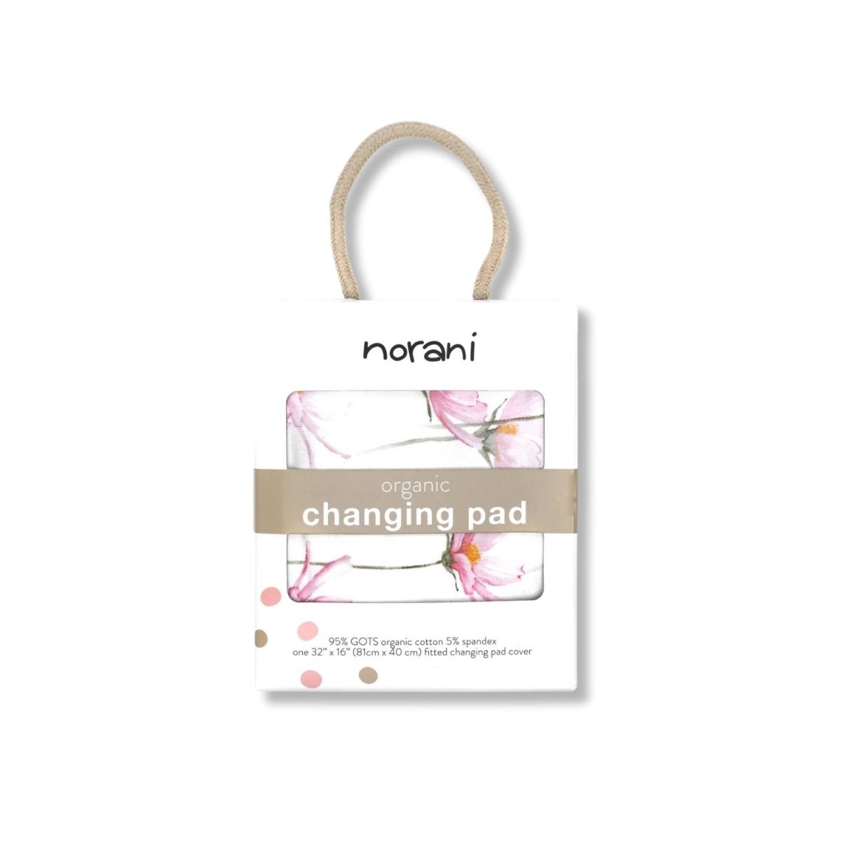 Norani Baby Organic Changing Pad Cover Pink Petals for Baby Nursery - Everetts Place Boutique - 