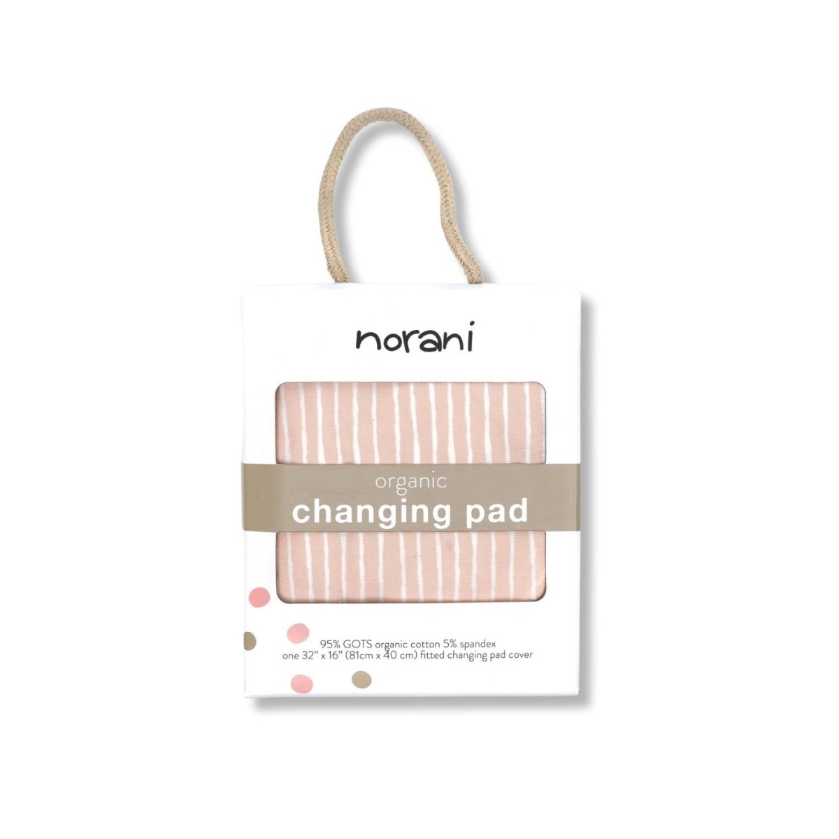 Norani Baby Organic Changing Pad Cover Pink Stripes Nursery Essential - Everetts Place Boutique - 