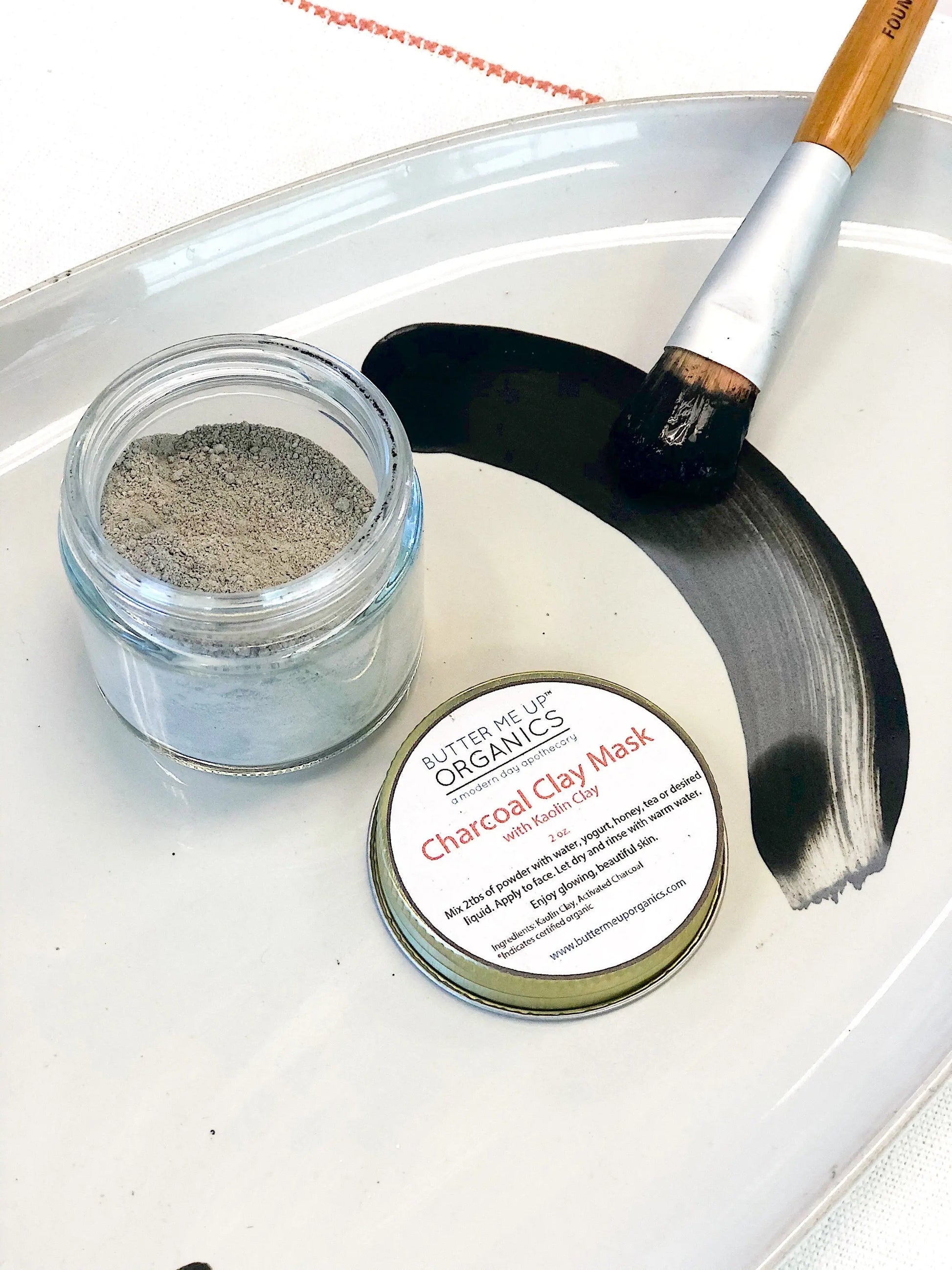 Organic Charcoal Mask Activated Charcoal Facial Detox Mask for Clear Glowing Skin Butter Me Up Organics