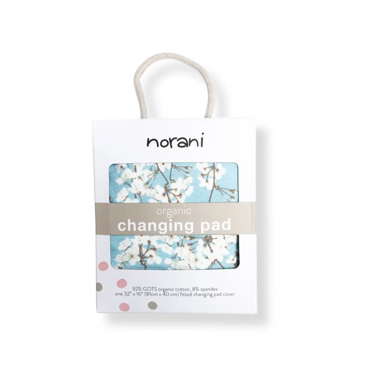 Norani Baby Organic Cherry Blossoms Changing Pad Cover for Nursery - Everetts Place Boutique - 