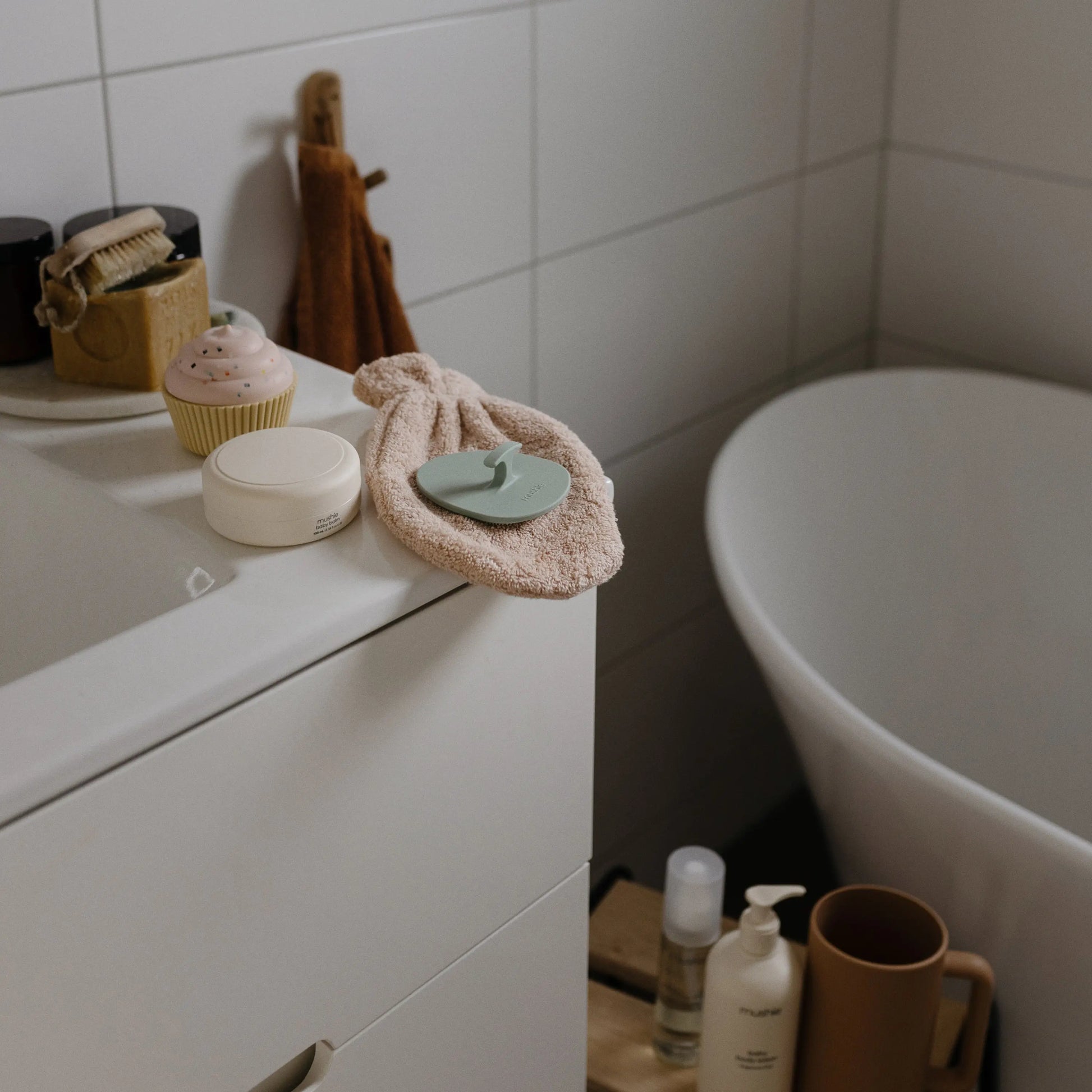 Organic Cotton Bath Mitt for Babies and Toddlers Extra Soft and Absorbent Mushie Everetts Place: Online Boutique