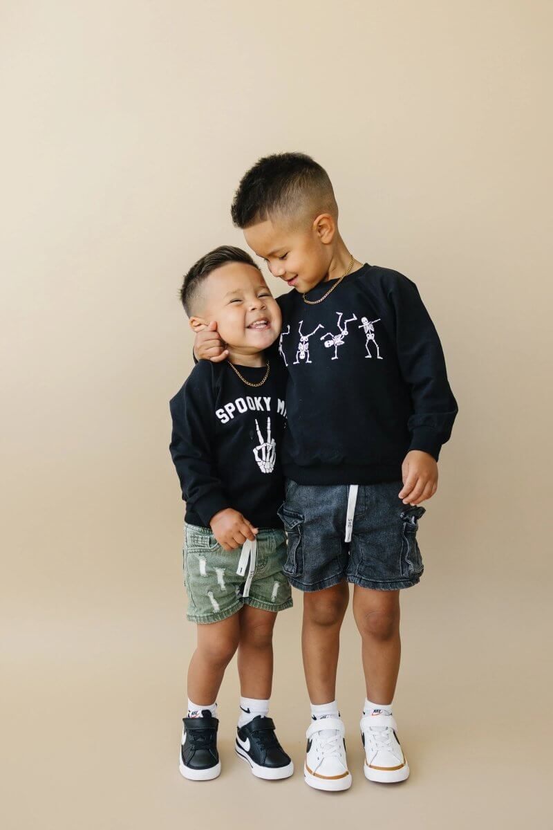 Little Joy Co. Organic Cotton Dancing Skeletons Crewneck Sweatshirt - Everetts Place Boutique - 