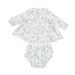 Angel Dear Organic Cotton Long Sleeve Petal Collar Dress Bloomer Set - Apparel & Accessories > Clothing > Baby & Toddler Clothing > Baby & Toddler Dresses 907