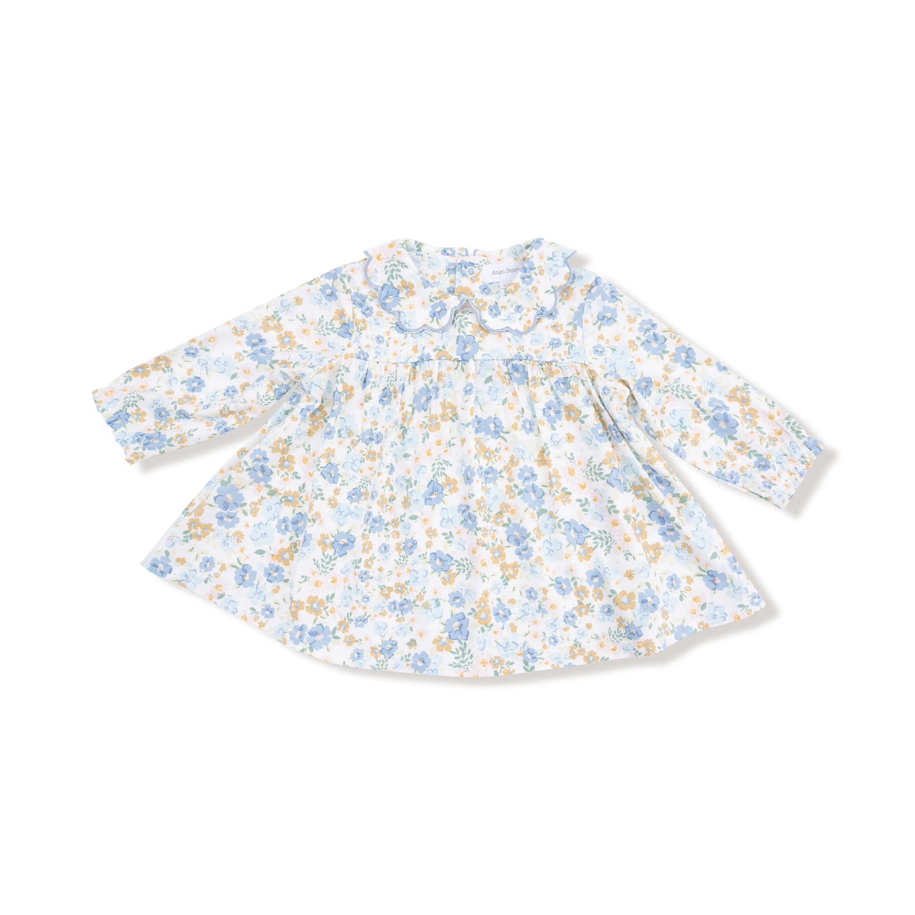 Angel Dear Organic Cotton Long Sleeve Petal Collar Dress Bloomer Set - Apparel & Accessories > Clothing > Baby & Toddler Clothing > Baby & Toddler Dresses 907