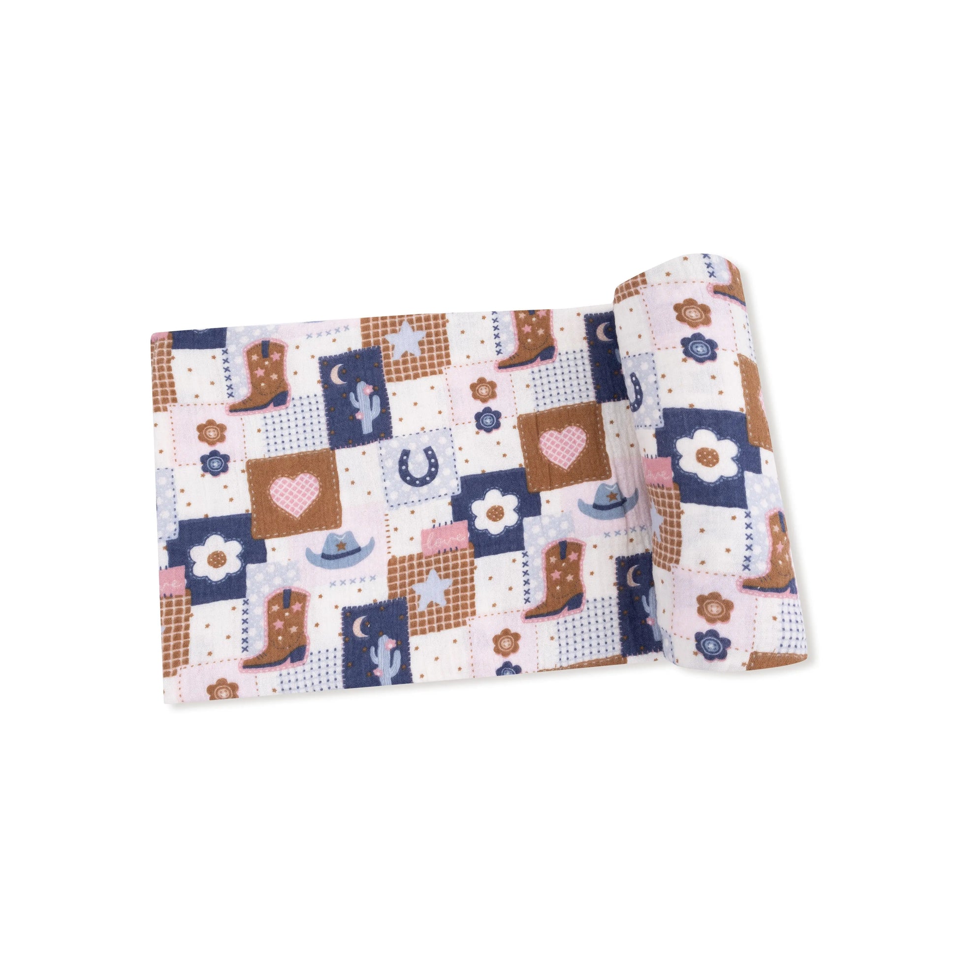 Organic Cotton Muslin Swaddle Blanket 47x47 Inches Soft Angel Dear Everetts Place: Online Boutique