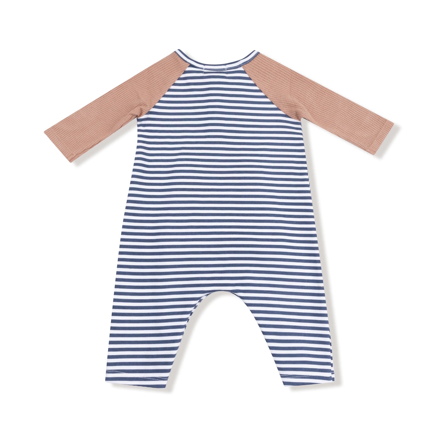 Angel Dear Organic Cotton Raglan Henley Romper With Football Pocket - Apparel & Accessories > Clothing > Baby & Toddler Clothing > Baby One-Pieces 983