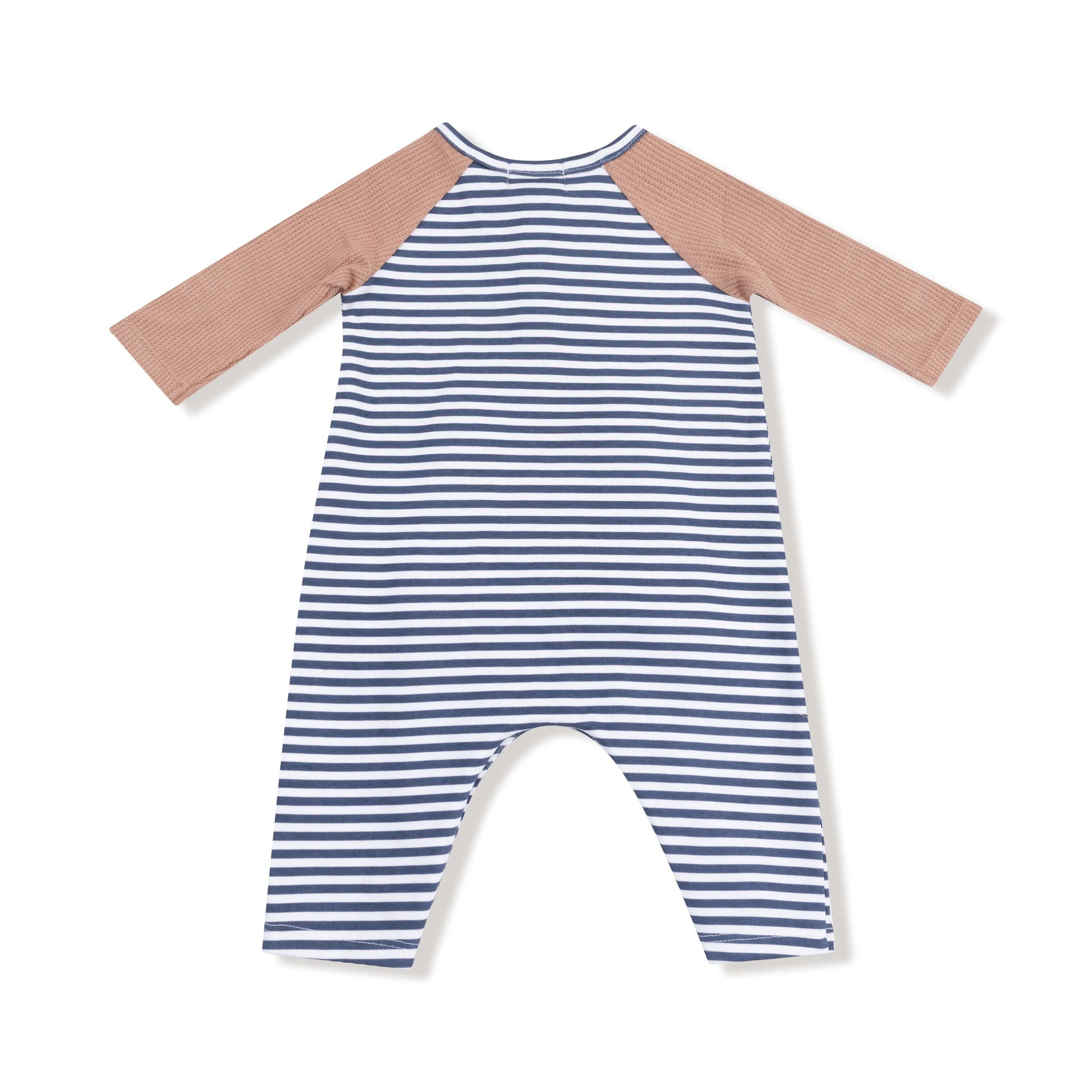Angel Dear Organic Cotton Raglan Henley Romper With Football Pocket - Apparel & Accessories > Clothing > Baby & Toddler Clothing > Baby One-Pieces 983