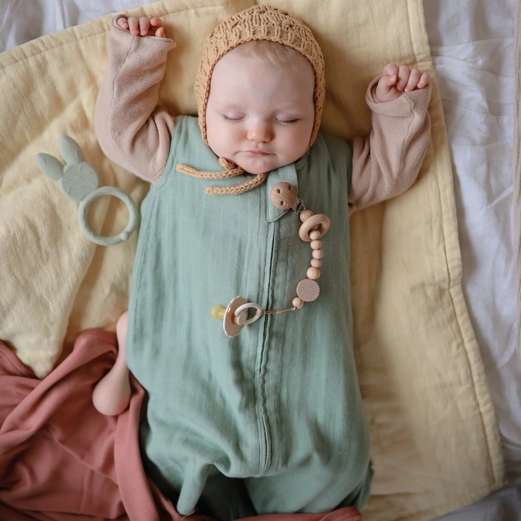 Mushie Organic Cotton Sleep Bag for Babies Lightweight Breathable Muslin Design with Two-Way Zipper Sleeveless Full Body Coverage - Apparel & Accessories > Clothing > Baby & Toddler Clothing > Baby One-Pieces Sleep Bag