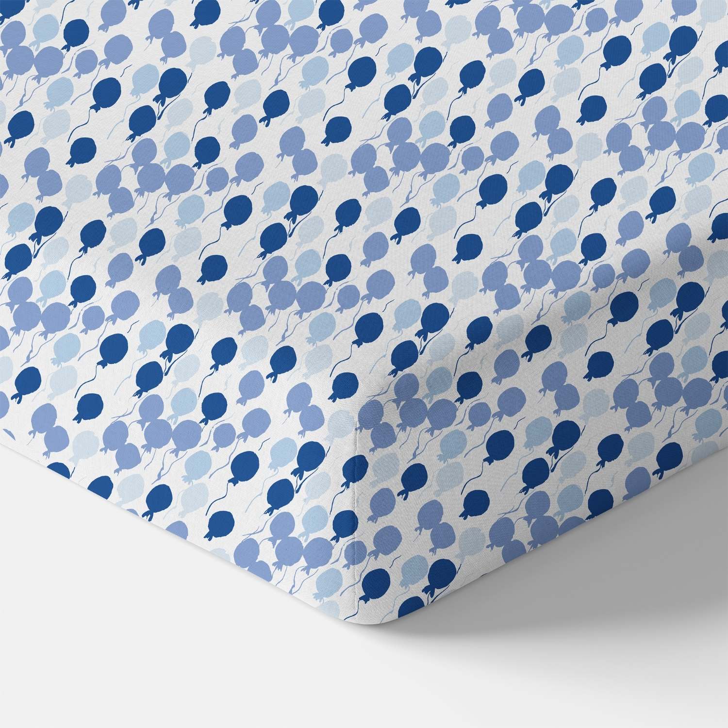 Organic Crib Sheet Blue Balloons GOTS Certified Baby Norani Baby Everetts Place: Online Boutique