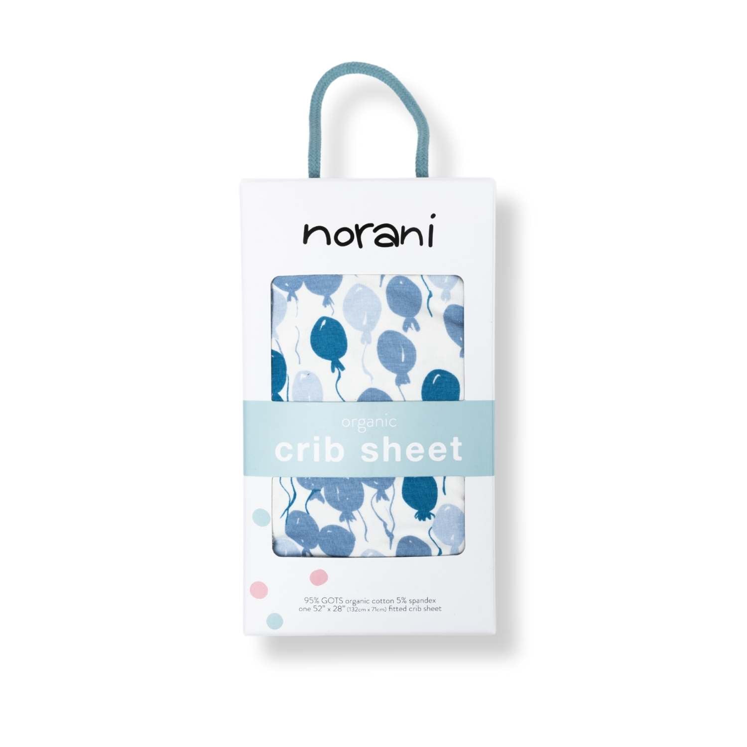 Organic Crib Sheet Blue Balloons GOTS Certified Baby Norani Baby Everetts Place: Online Boutique