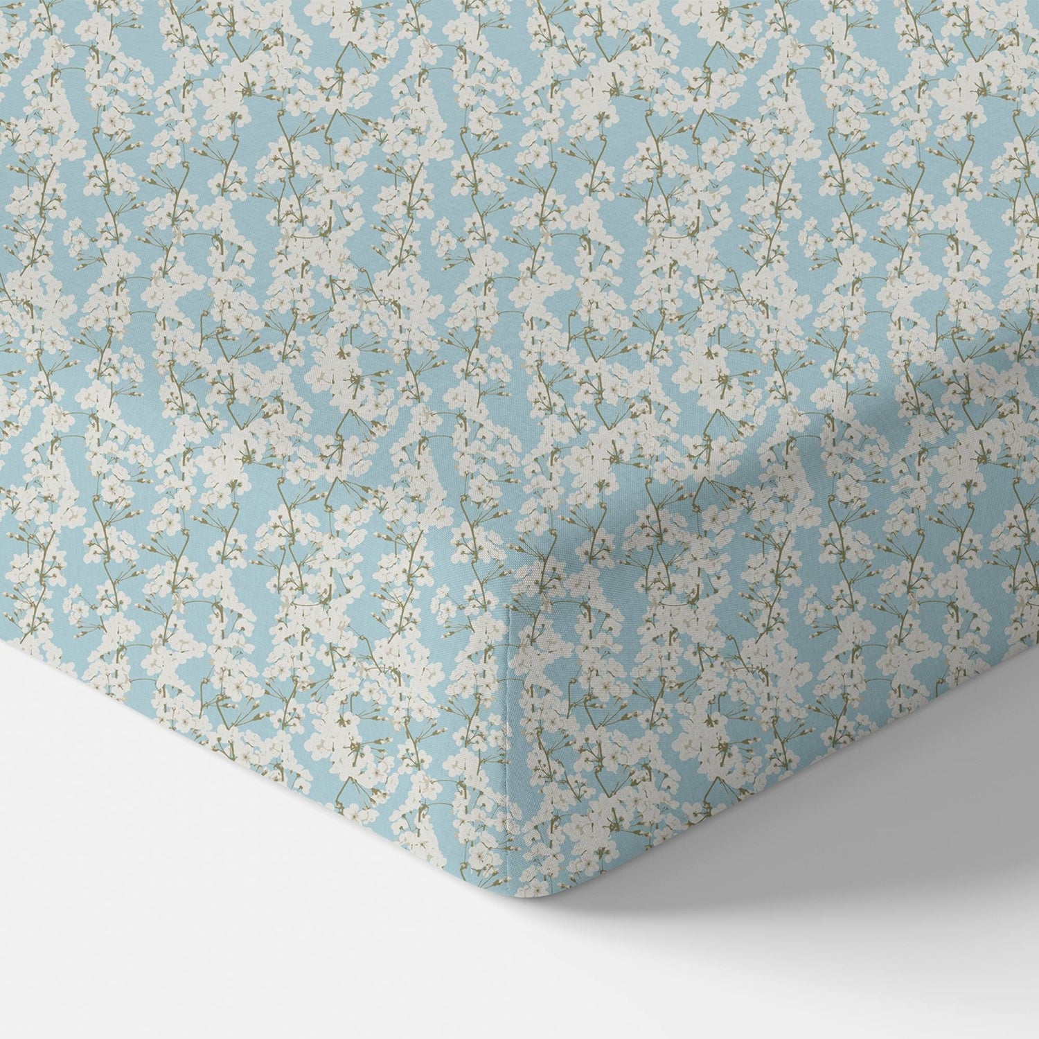 Organic Crib Sheet Cherry Blossoms Norani Baby GOTS Soft Norani Baby Everetts Place: Online Boutique